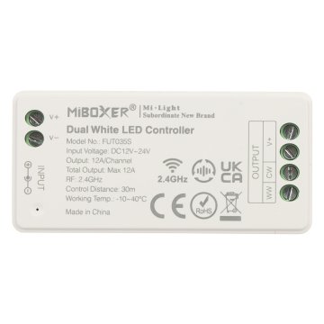 STEROWNIK OŚWIETLENIA LED LED-W-WC/RF2 2.4 GHz, CCT 12&nbsp;... 24&nbsp;V DC MiBOXER / Mi-Light