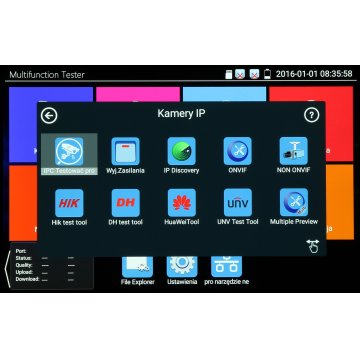 MONITOR SERWISOWY LCD 7", TESTER KAMER, AHD, HD-CVI, HD-TVI , CVBS, IP, WI-FI, CS-H7-70H