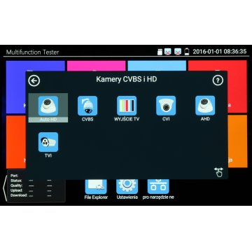 MONITOR SERWISOWY LCD 7", TESTER KAMER, AHD, HD-CVI, HD-TVI , CVBS, IP, WI-FI, CS-H7-70H