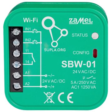 INTELIGENTNY STEROWNIK BRAM I DRZWI SBW-01 Wi-Fi, 24&nbsp;V AC/DC ZAMEL