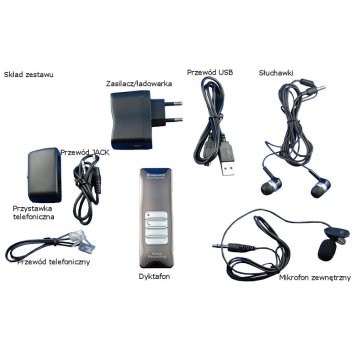 Dyktafon cyfrowy BLUETOOTH, nagrywanie rozmów z telefonu komórkowego, z telefonu stacjonarnego, z  otoczenia, zestaw głośnomówiący, DVR-8GB