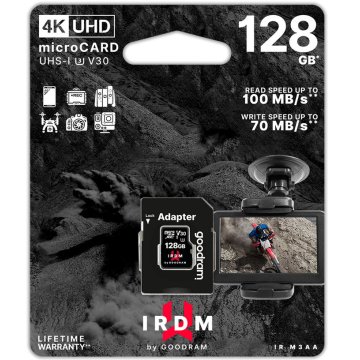 KARTA PAMIĘCI microSD UHS-I U3 128 GB  Goodram IRDM TGD-IRM3AA1280R12 