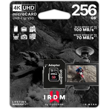 KARTA PAMIĘCI microSD UHS-I U3 V30 256 GB  Goodram IRDM TGD-IRM3AA2560R12
