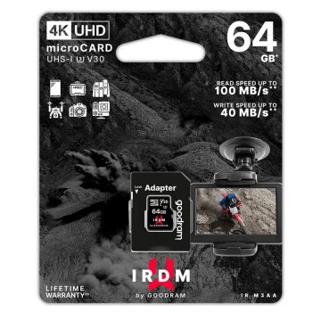 KARTA PAMIĘCI microSD UHS-I U3 64 GB  Goodram IRDM TGD-IRM3AA0640R12