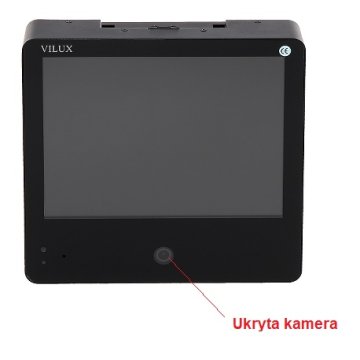 METALOWY MONITOR SAMOCHODOWY LCD 8" + MONITORING CCTV UKRYTA KAMERA IP MICRO-SD RJ45 VILUX VMT-085PSD+