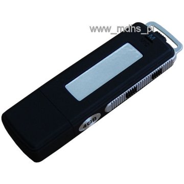 MINI DYKTAFON CYFROWY PENDRIVE 8 GB MINI REJESTRATOR DŹWIĘKU ODTWARZACZ NAGRAŃ USB-APR8GB