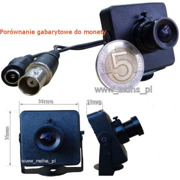 MINIATUROWA KAMERA CCTV CVBS CCD 540 TVL 0.01 LUX 3.6 mm PŁYTKOWA 639BKA-PAL