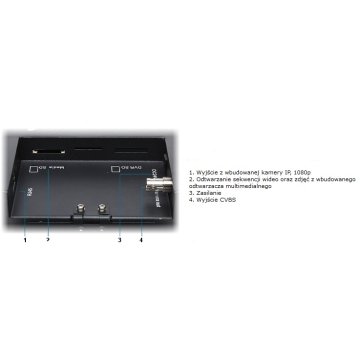 MONITOR REKLAMOWY LCD 10.4" + MONITORING CCTV UKRYTA KAMERA IP MICRO-SD RJ45 VILUX  VMT-105PSD