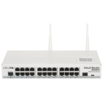 ROUTER 2.4 GHz 300 Mb/s SWITCH 24 PORTY MIKROTIK CRS125-24G-1S-2HND-IN 