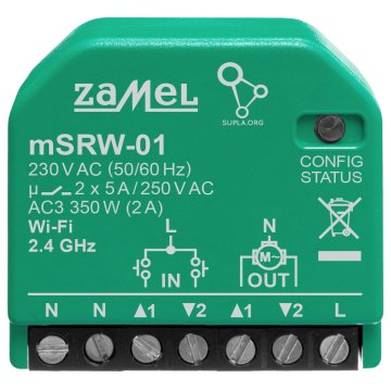 INTELIGENTNY STEROWNIK ROLET M/SRW-01 Wi-Fi 230&nbsp;V AC ZAMEL