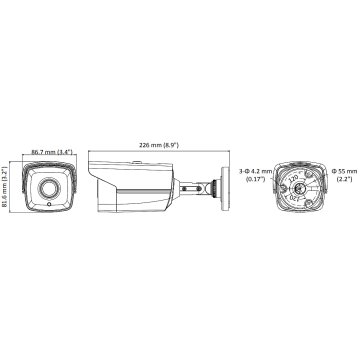KAMERA HD-TVI 5 Mpx, 4 Mpx, 1080p 3.6 mm PoC.af ZASIĘG PODCZERWIENI DO 40 m HIKVISION DS-2CE16H0T-IT3E(3.6mm)