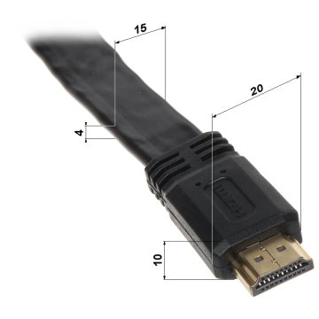 KABEL HDMI 10m PRZEWÓD HDMI 10 m PŁASKI HDMI-10-FL